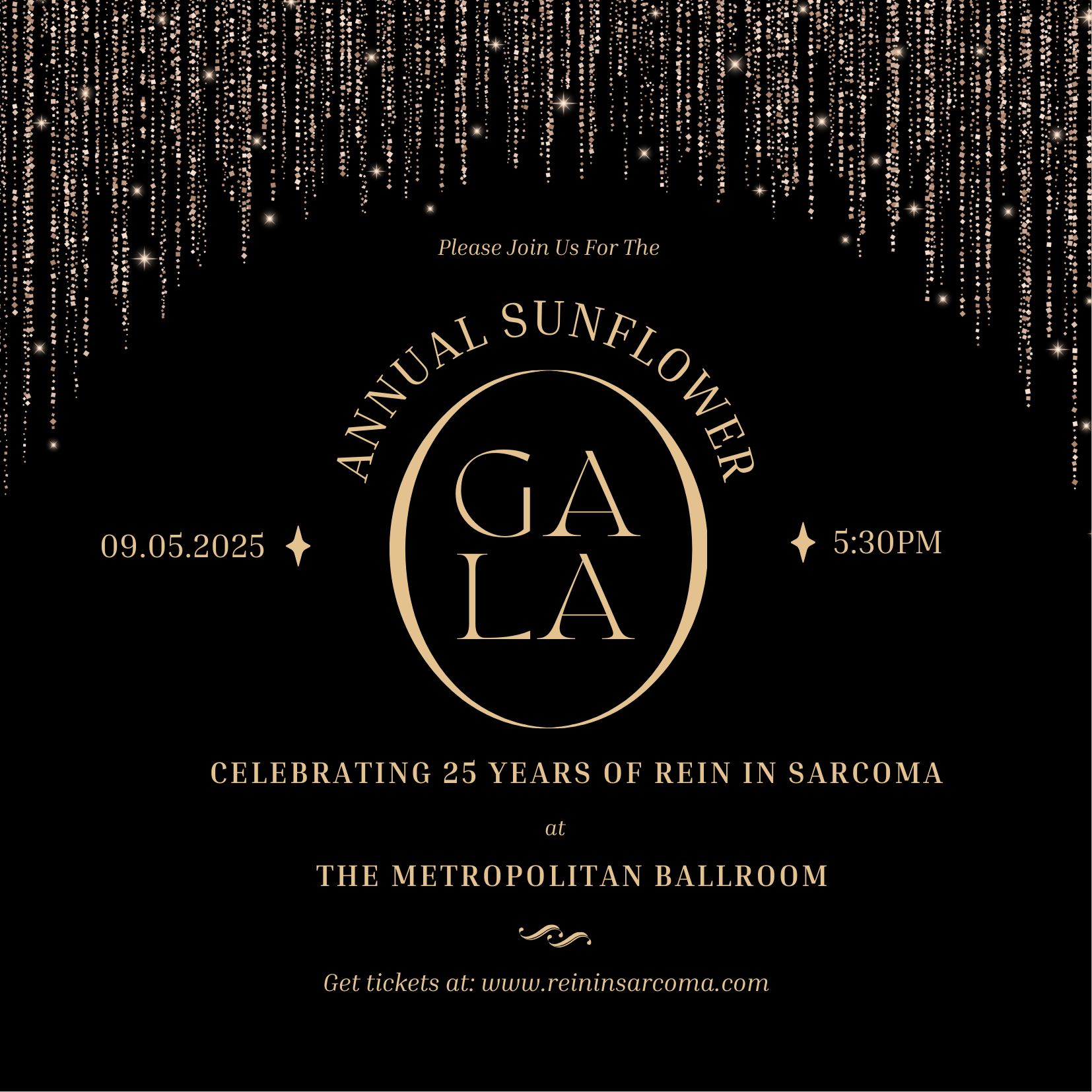 Save the Date: The Sunflower Gala: A Silver & Gold Celebration 